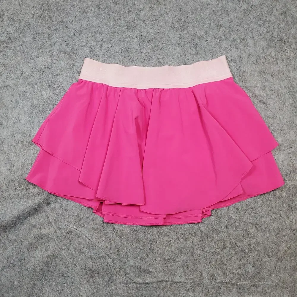Lululemon Skort Womens 8 Court Rival High Rise Sonic Pink Golf Tennis